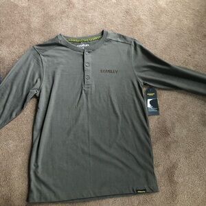 Stanley workwear Men’s Long Sleeve Henley - Olive sz small